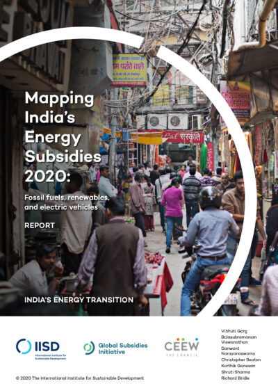 Mapping India’s Energy Subsidies 2020: Fossil fuels, renewables and electric vehicles